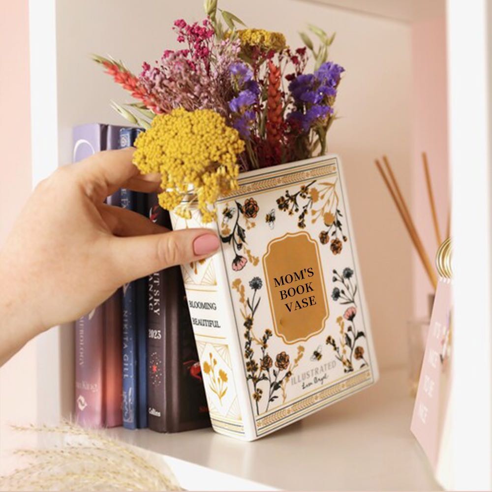 Book Shaped Planter or Vase, Ceramic Book,Gift For Mom.