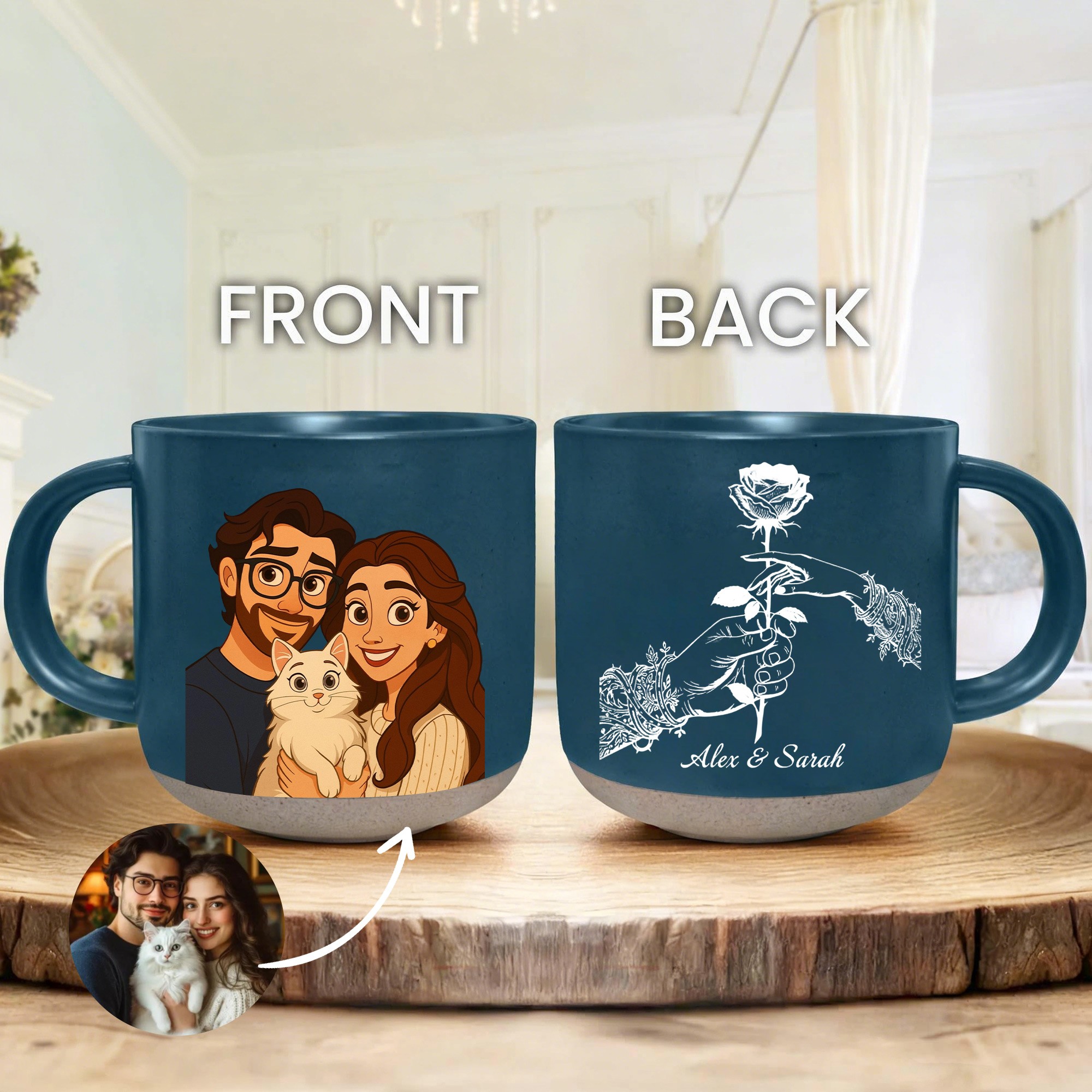Personalized Cartoon Couple Portrait Mugs The Best Valentine's Day Gift For Him