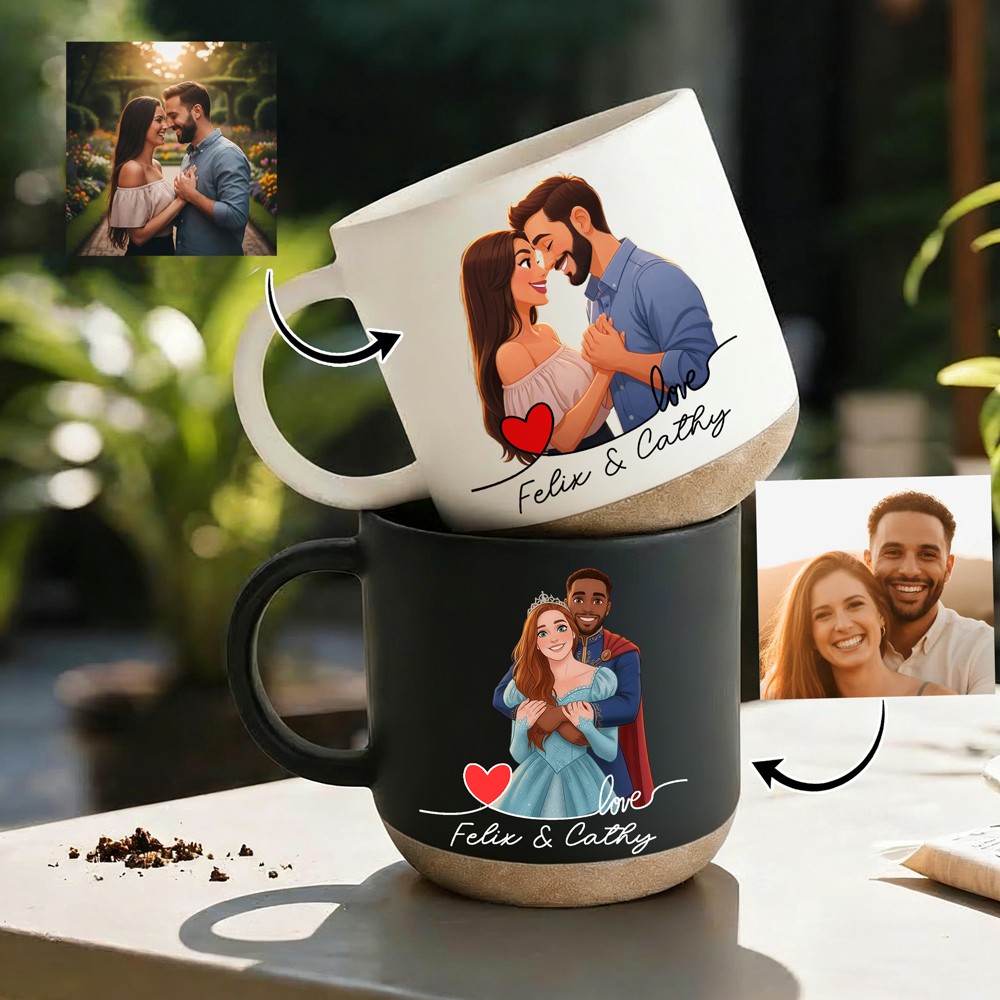 Personalized Cartoon Couple Portrait Mugs The Best Valentine's Day Gift For Him