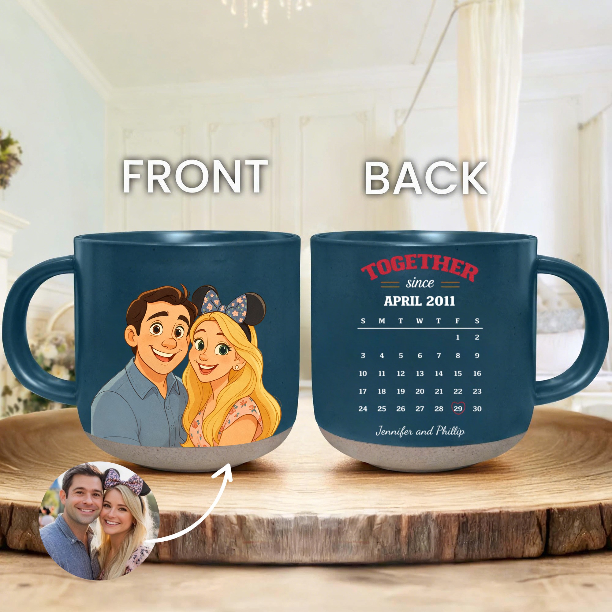 Personalized Cartoon Couple Portrait Mugs The Best Valentine's Day Gift For Him