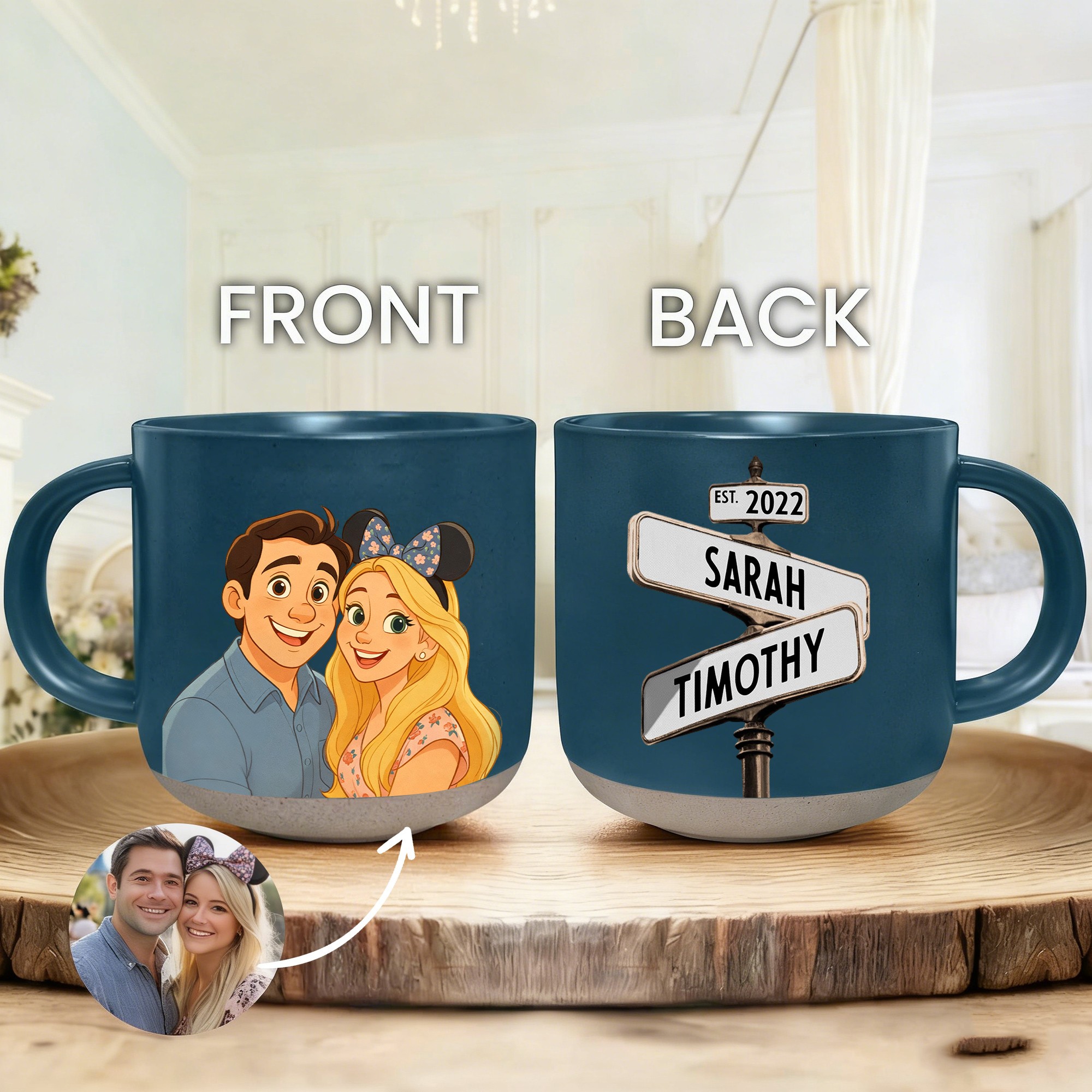 Personalized Cartoon Couple Portrait Mugs The Best Valentine's Day Gift For Him