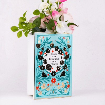 Book Shaped Planter or Vase, Ceramic Book,Gift For Mom.