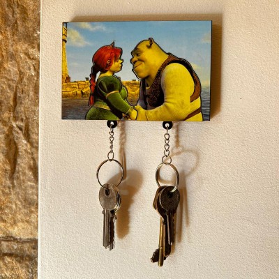 Personalized Cartoon Character Couple Keychain Holder for Your Love