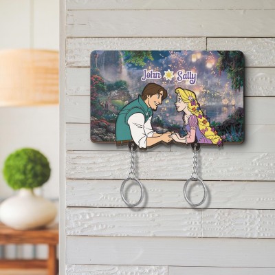 Personalized Cartoon Character Couple Keychain Holder for Your Love