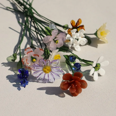 Custom Glass Birthday Flowers for All 12 Months of Birth.