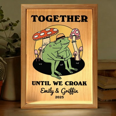 Custom Together Until We Croak Illustration Frame Light Box for Couple