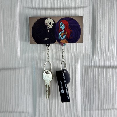 Personalized Cartoon Character Couple Keychain Holder for Your Love