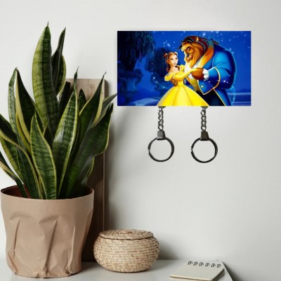 Personalized Cartoon Character Couple Keychain Holder for Your Love